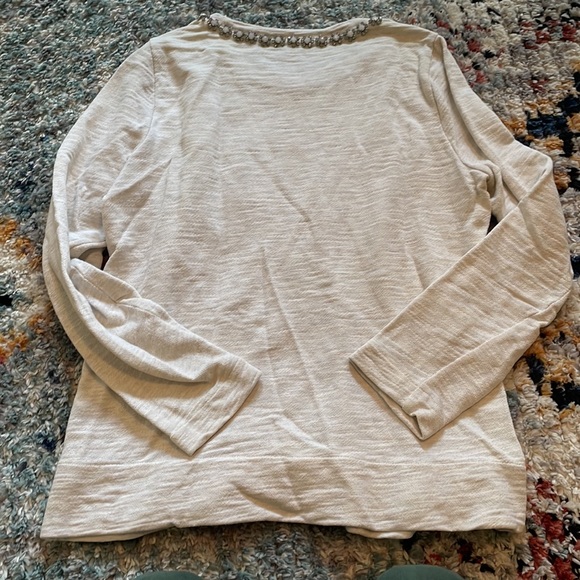 J Crew jewelled embellished cotton sweater pullover jumper - Picture 6 of 6